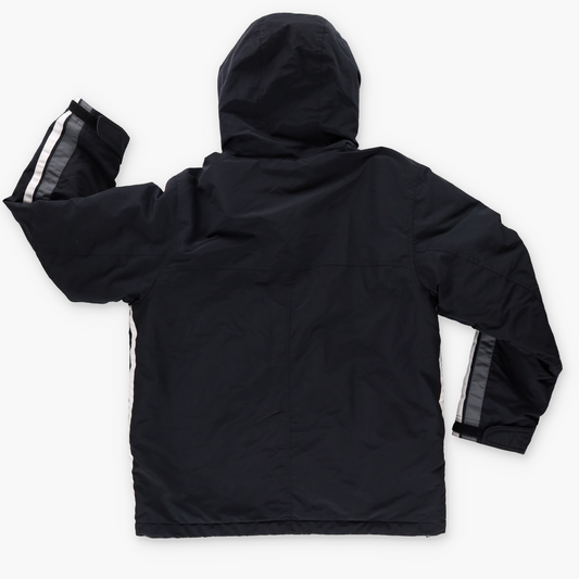 NIKE Embroidered Swoosh Logo Black Puffer Jacket (M)