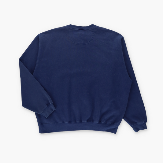 MLB Yankees Baseball NIKE Centre Swoosh Logo Blue & White Sweatshirt (XL-XXL)