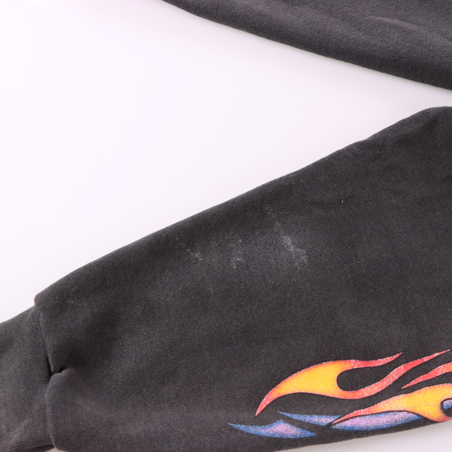 HARLEY DAVIDSON 'Bears & Roses' Flame Sleeve Graphic Hooded Zip-Up Sweatshirt (M-L)