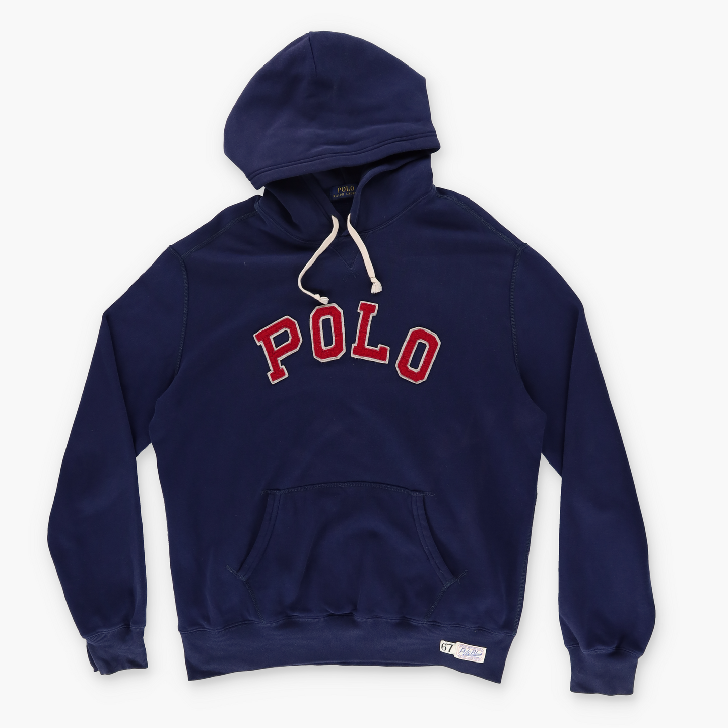 RALPH LAUREN POLO Embroidered Spell Out Logo Hooded Sweatshirt (XL)