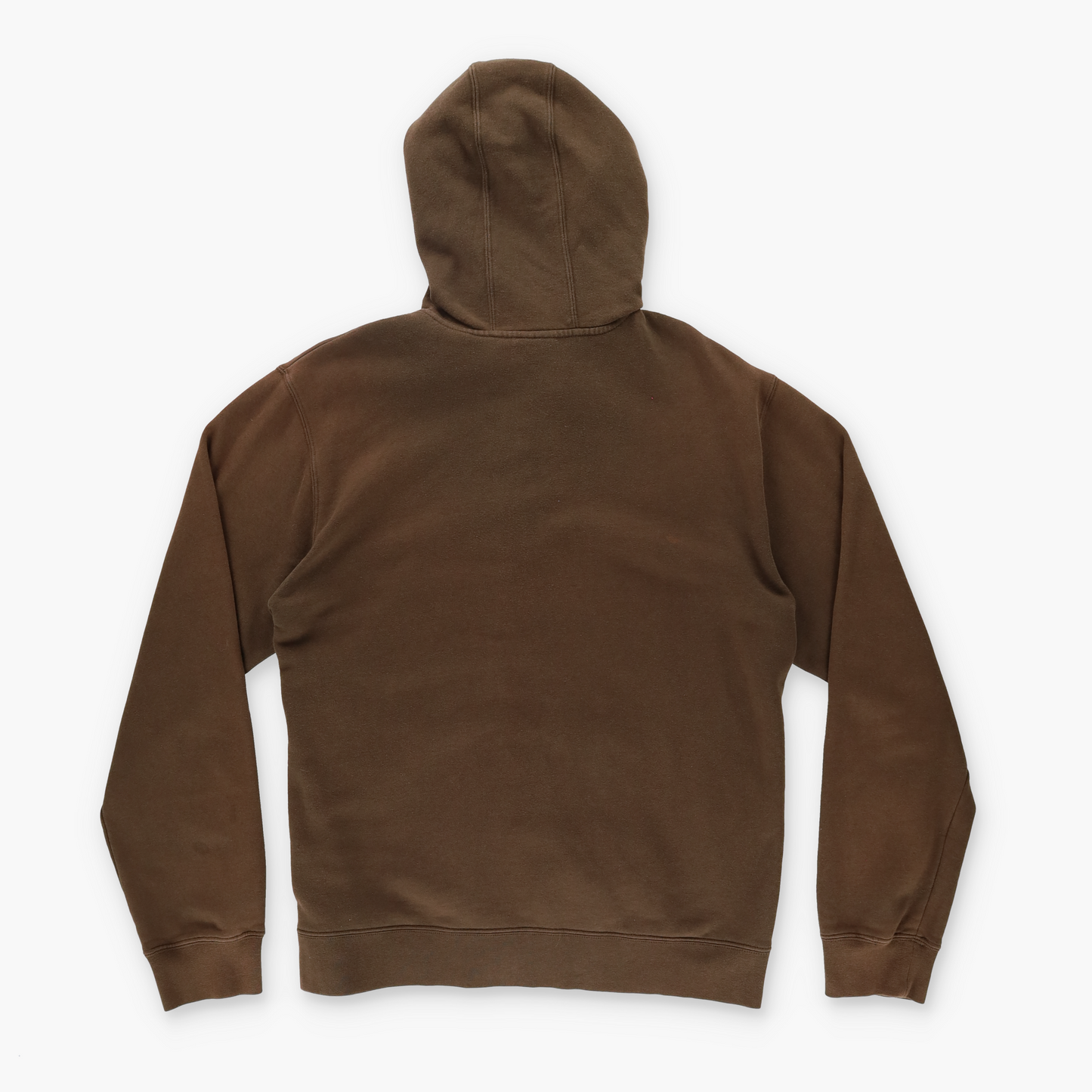 QUIKSILVER Embroidered Logo Brown Hooded Zip-Up Sweatshirt (L)