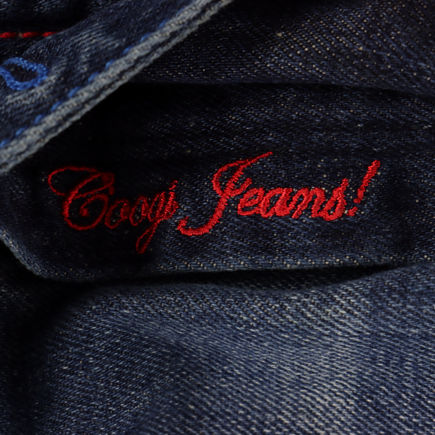 COOGI Embroidered Tiger Pocket Claw Scratch Blue Jeans (38 x 34)