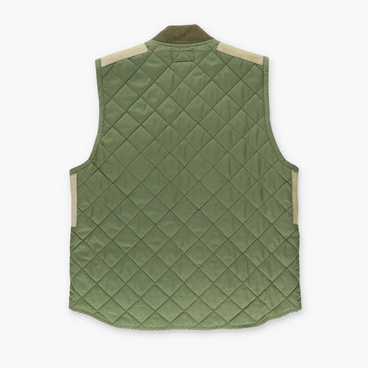 RRL RALPH LAUREN Double RL Quilted Suede Patch Green Hunting Vest (L) Vintage Sole Melbourne