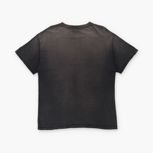 Jimi Hendrix Rainbow Tie Dye Graphic Retro Black T-Shirt (L)