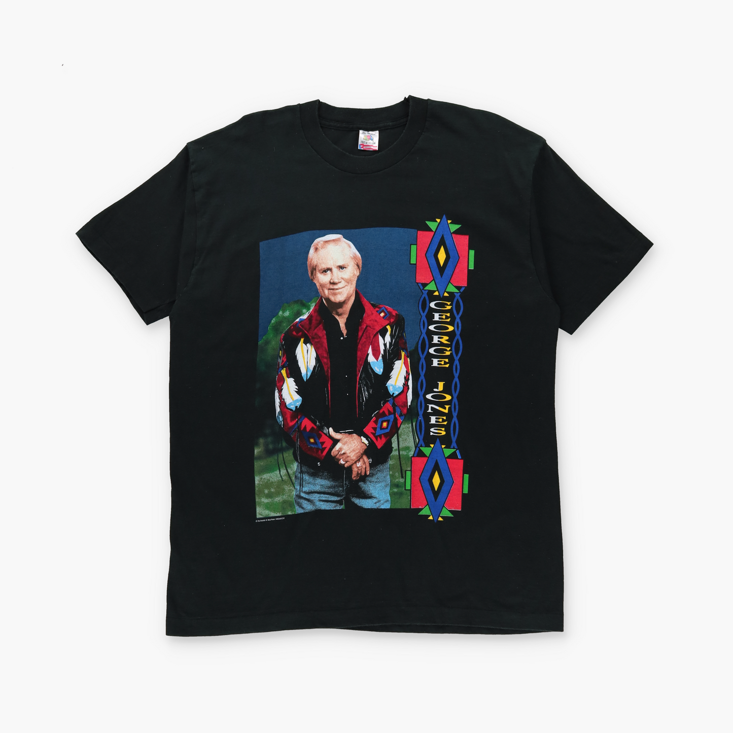 George Jones "High-Tech Redneck Tour" FRUIT OF THE LOOM Single Stitch Tee USA Made (XL-XXL)
