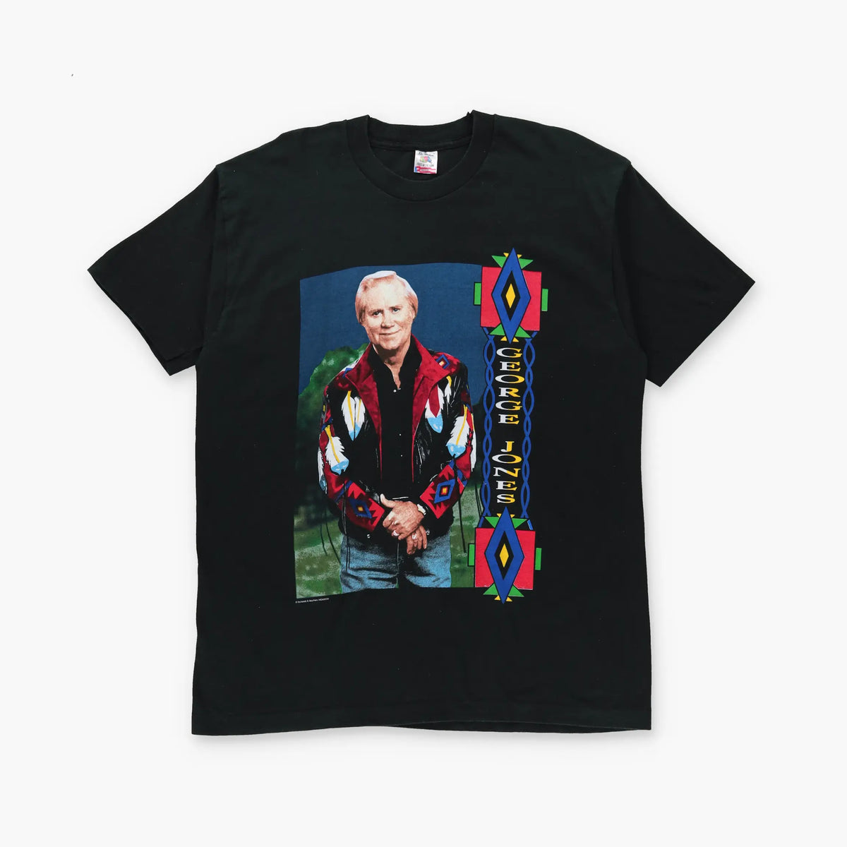 George Jones "High-Tech Redneck Tour" FRUIT OF THE LOOM Single Stitch Tee USA Made (XL-XXL) Vintage Sole Melbourne