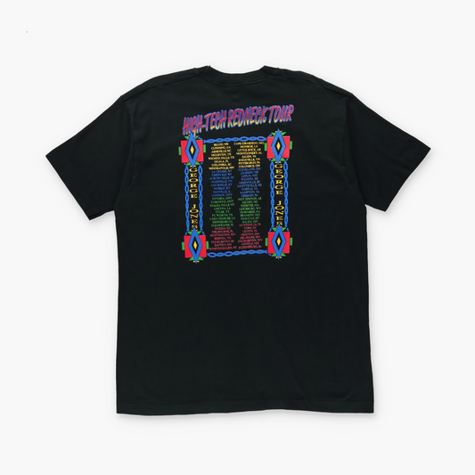 George Jones "High-Tech Redneck Tour" FRUIT OF THE LOOM Single Stitch Tee USA Made (XL-XXL)