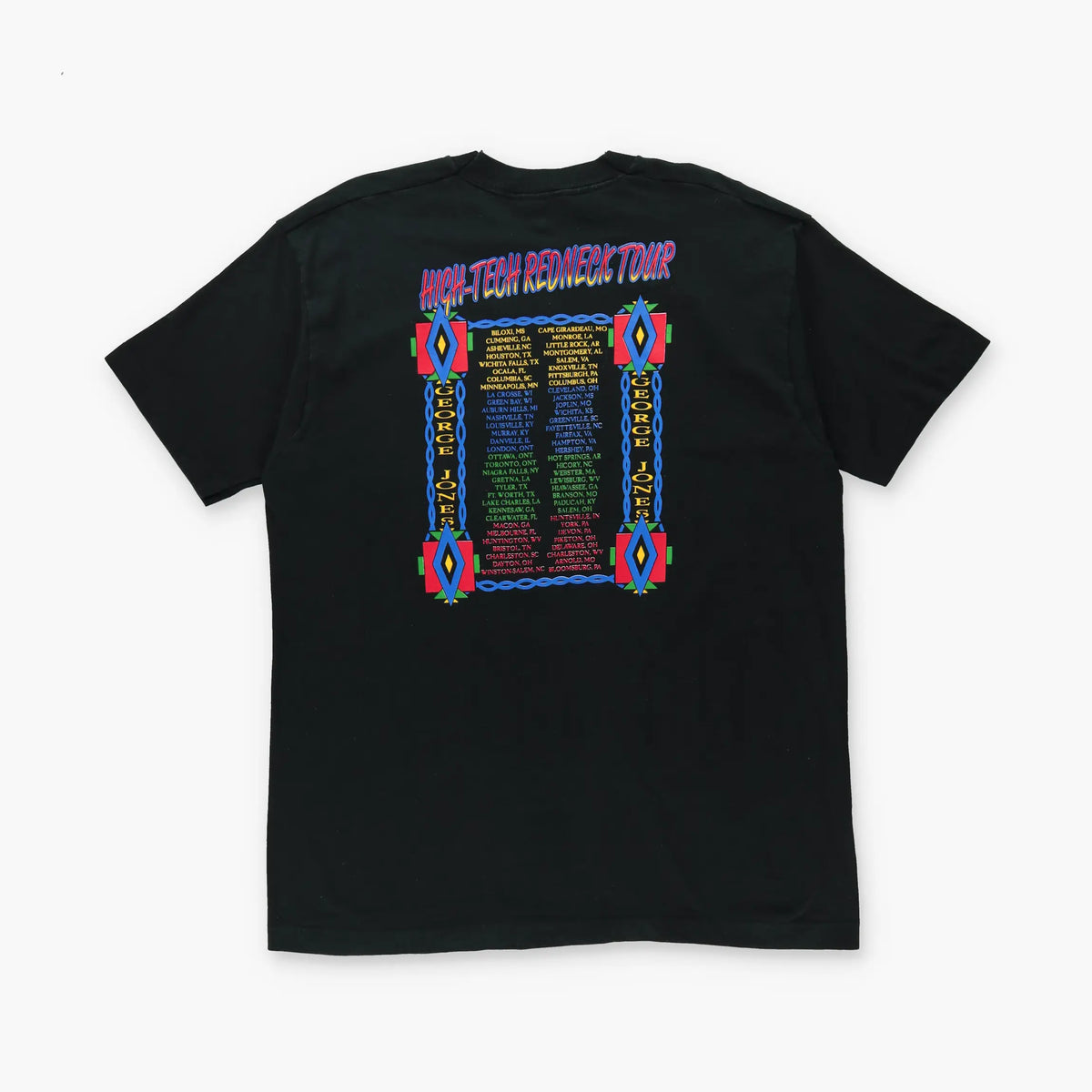 George Jones "High-Tech Redneck Tour" FRUIT OF THE LOOM Single Stitch Tee USA Made (XL-XXL) Vintage Sole Melbourne