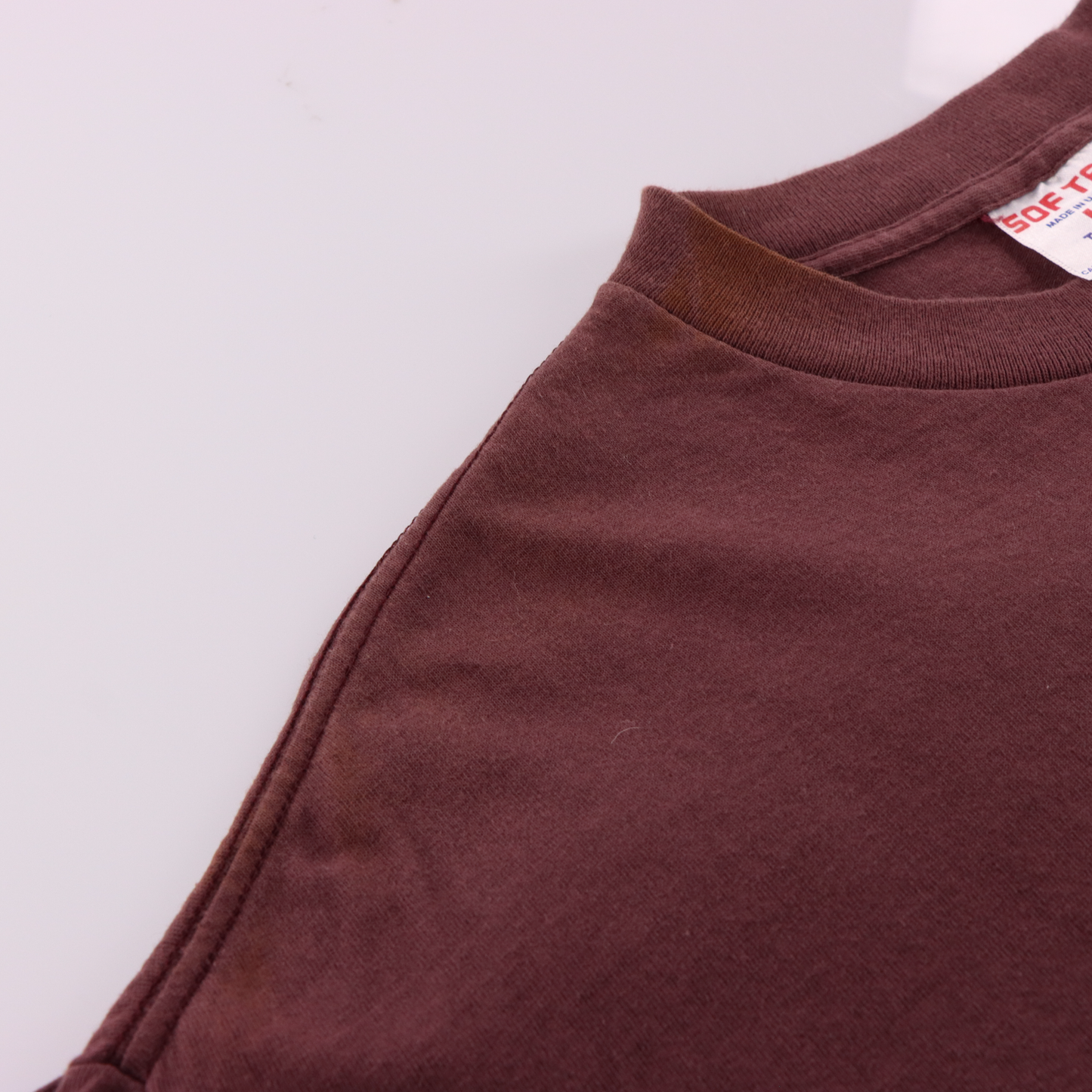 "He Loves You So Much It Hurts" USA Made Single Stitch TEEJAYS Burgundy Bible Verse Tee (XL)