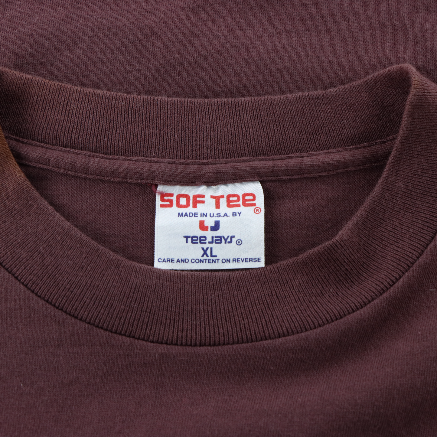 "He Loves You So Much It Hurts" USA Made Single Stitch TEEJAYS Burgundy Bible Verse Tee (XL)