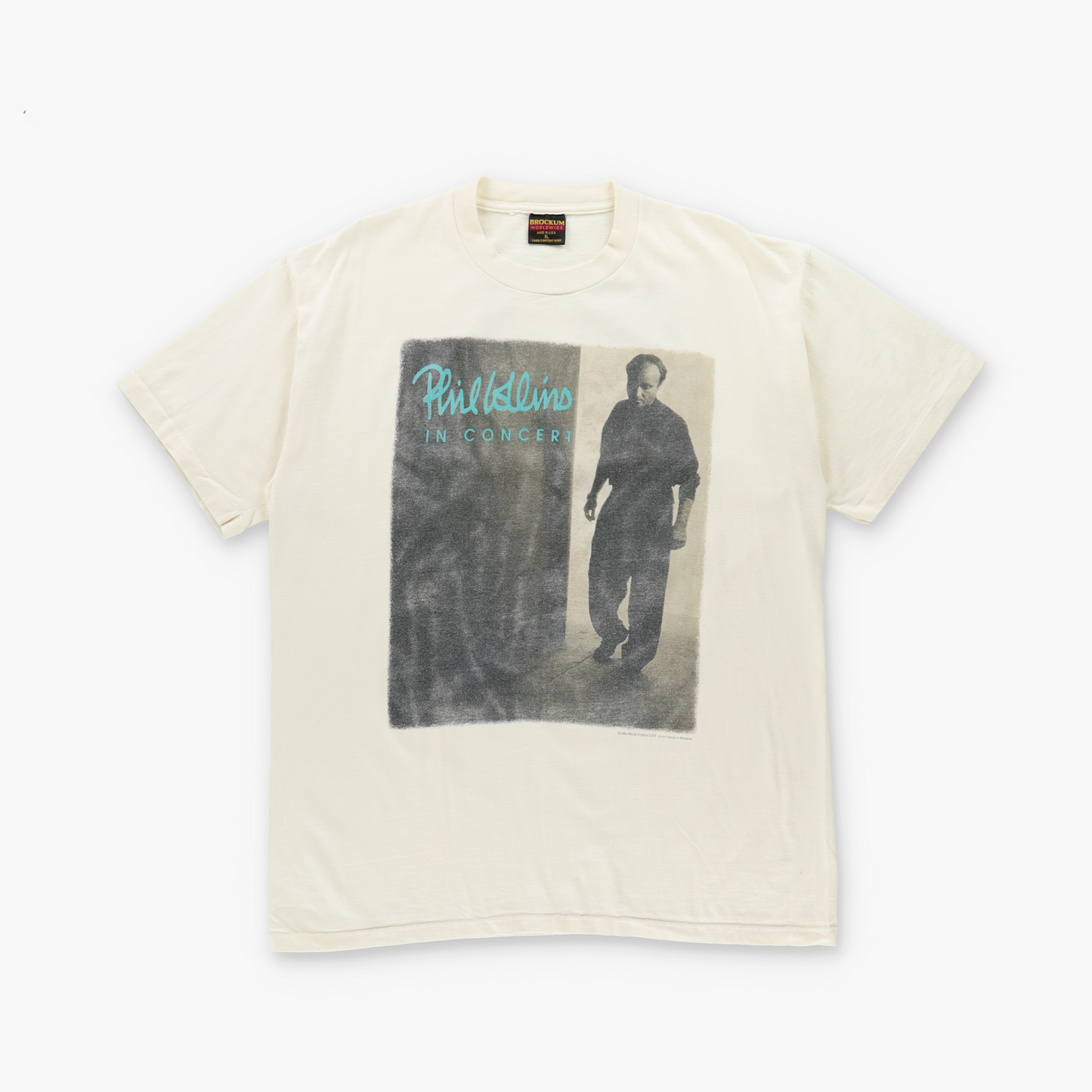 Phil Collins In Concert 1994 USA Made BROCKUM WORLDWIDE "Both Sides Of The World" Tour Tee (XL)