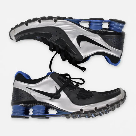 NIKE 'Shox Turbo+10' Silver & Black Sneakers (10.5) Vintage Sole Melbourne