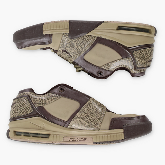 NIKE 'Air Force Formidable Low' Snake Skin & Brown Sneakers (10.5)