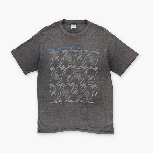 1989 ROLLING STONES Steel Wheels USA Made 50/50 Band Tour Tee (M-L)