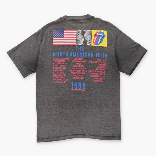 1989 ROLLING STONES Steel Wheels USA Made 50/50 Band Tour Tee (M-L) - Vintage Sole Melbourne