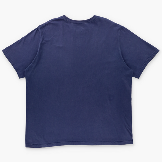 NIKE Navy & White Regular Fit Embroidered Swoosh Logo TShirt (XXL)