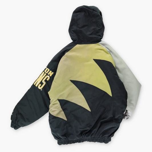 Vintage BOSTON BRUINS Embroidered NHL Korea Made Hooded Hockey Jacket (M-L)