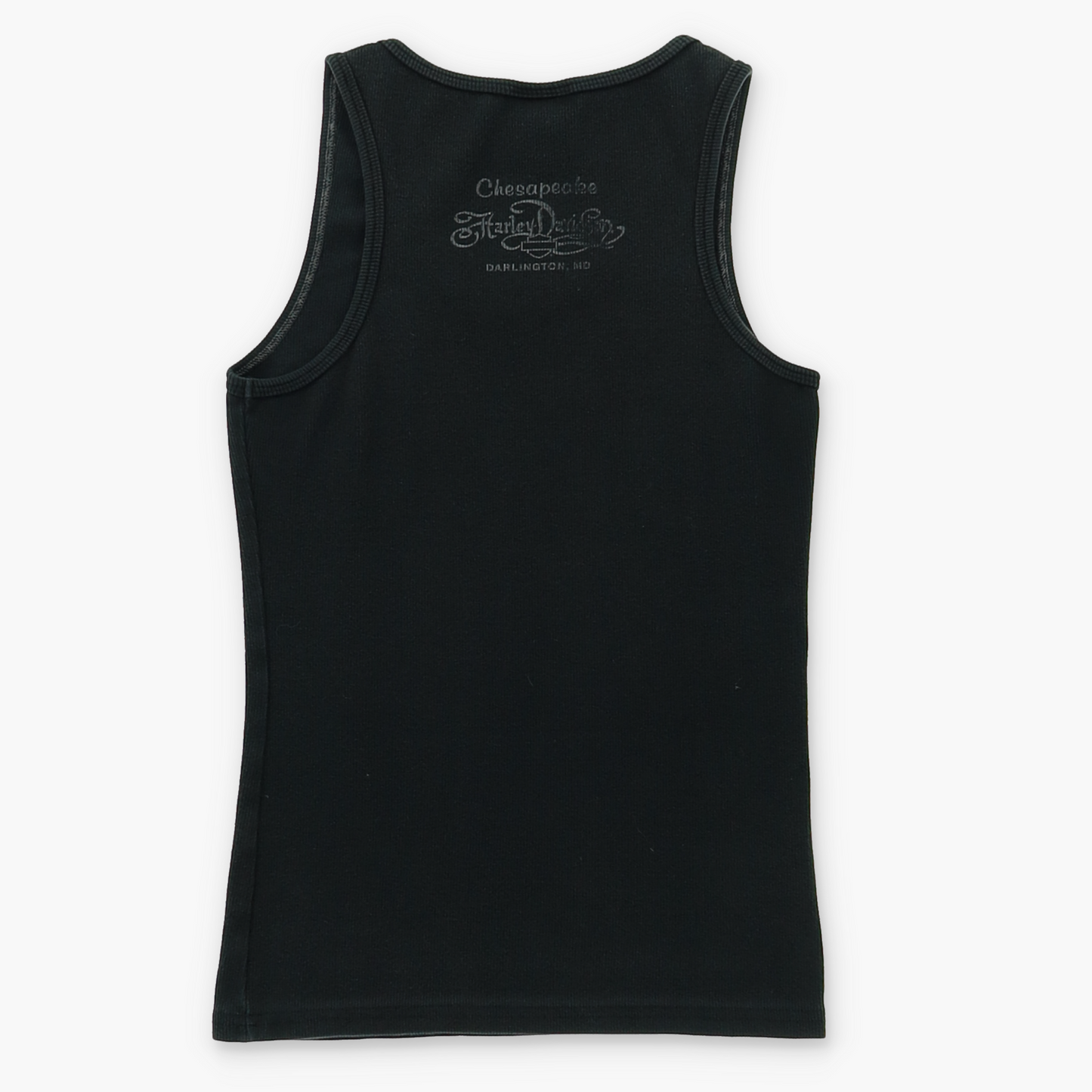 HARLEY DAVIDSON Spell Out Y2K Logo Rhinestone Tank Top USA Made (Women's S-M)