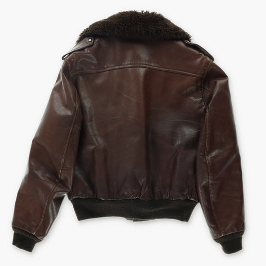Vintage SCHOTT 70s Brown Leather Flight Jacket IS-674-MS (L) Vintage Sole Melbourne