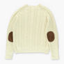 Vintage RALPH LAUREN POLO Cream Cable Knit Fisherman Sweater (L)