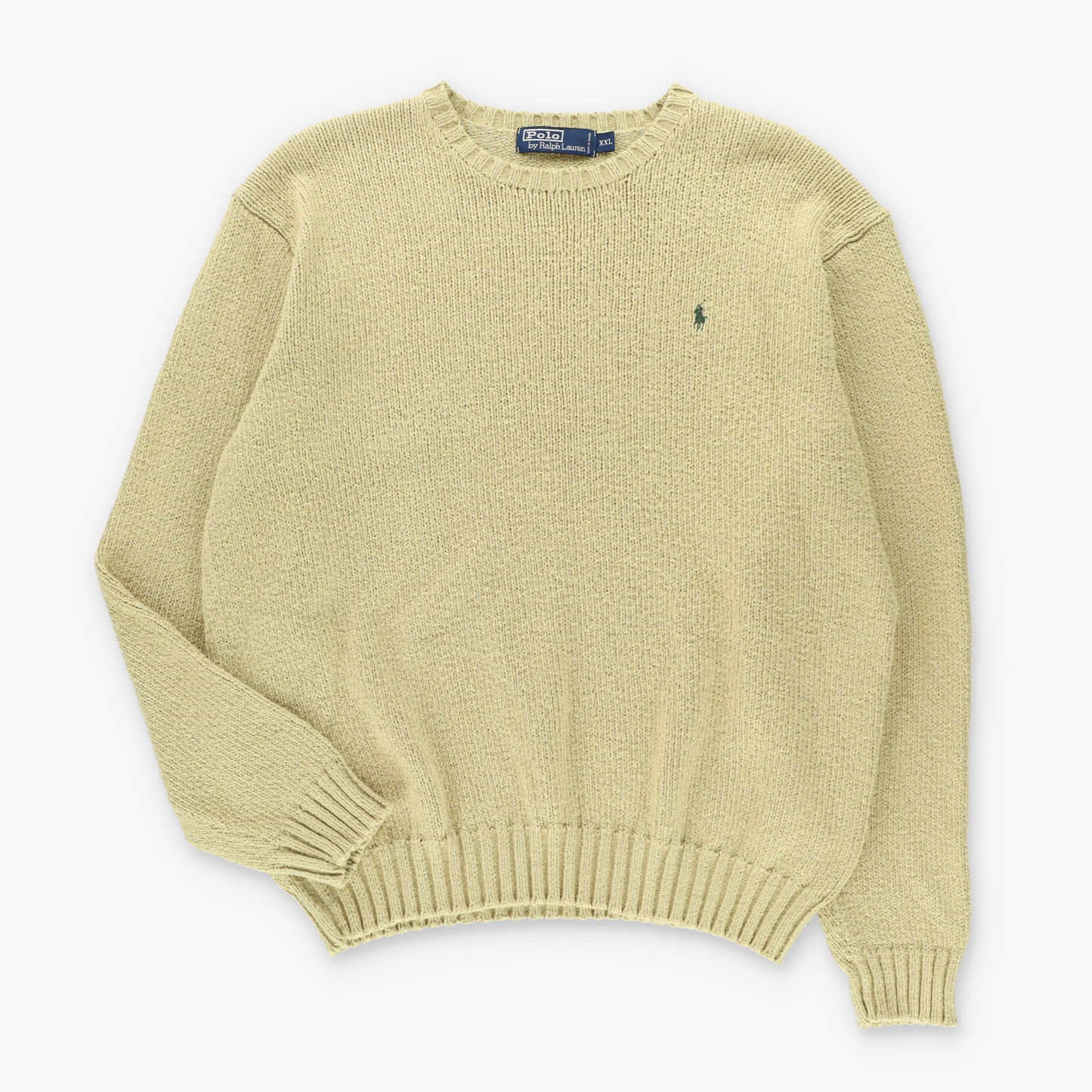 RALPH LAUREN POLO Beige Terry Cloth Knit Sweater (XL-XXL)