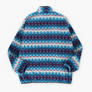 PATAGONIA 'Synchilla' Blue Red Aztec Stripe 1/4 Snap Fleece Sweatshirt (XL)