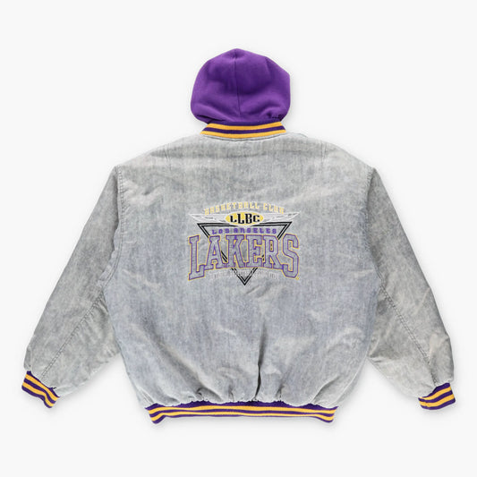 LOS ANGELES LAKERS NBA Acid Wash Korean Made Hooded Jacket (L) Vintage Sole Melbourne