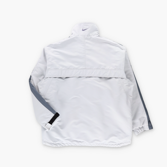 NIKE Fleece Lined Light Grey Reflective Sleeve Full Zip Jacket (L-XL)