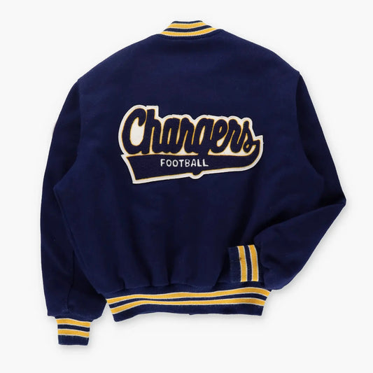 San Diego Chargers NHL USA Made DELONG Varsity Bomber Jacket (XL) Vintage Sole Melbourne