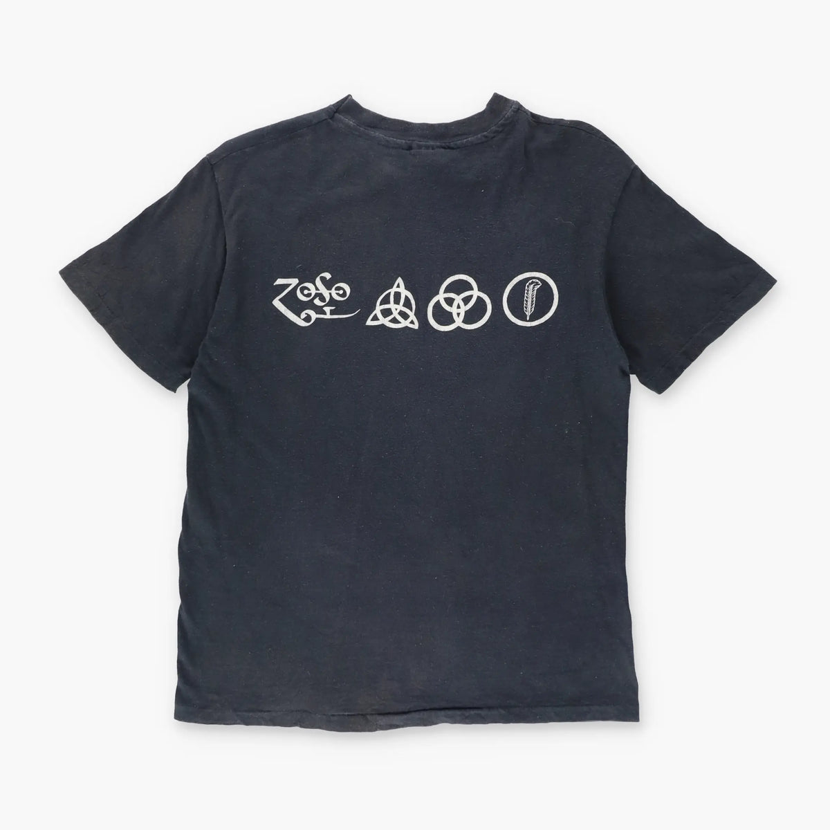1984 LED ZEPPLIN 'Zoso' Angel Grey Single Stitch Rock Band Tee (M) Vintage Sole Melbourne