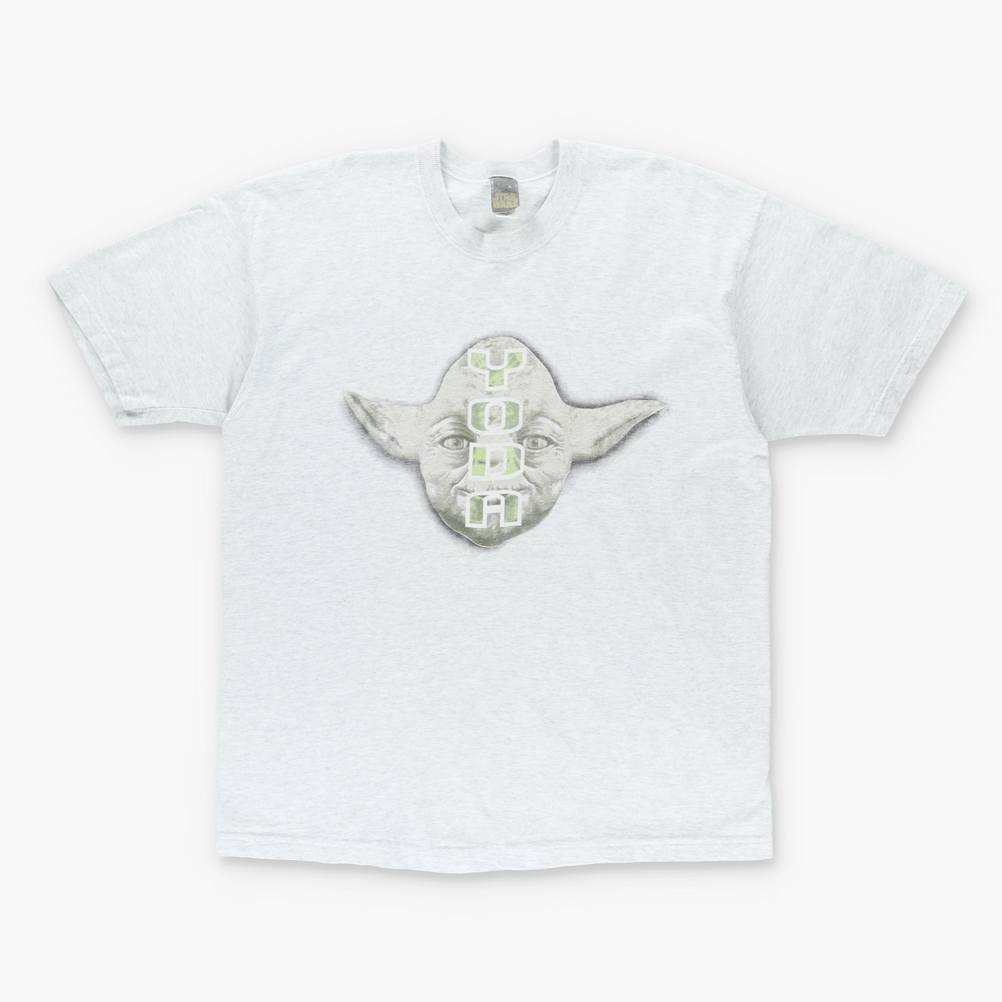 1996 STAR WARS Yoda Face Grey USA Made Tee (XXL-XXXL)