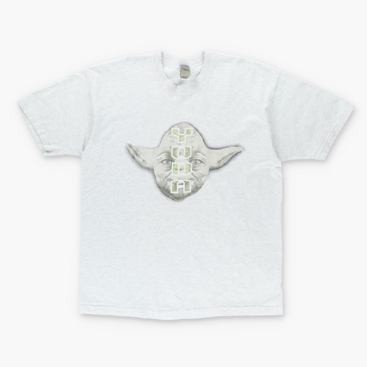 1996 STAR WARS Yoda Face Grey USA Made Tee (XXL-XXXL)