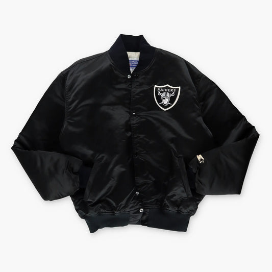 STARTER Las Vegas Raiders USA Made NFL Black & White Jacket (XL) Vintage Sole Melbourne