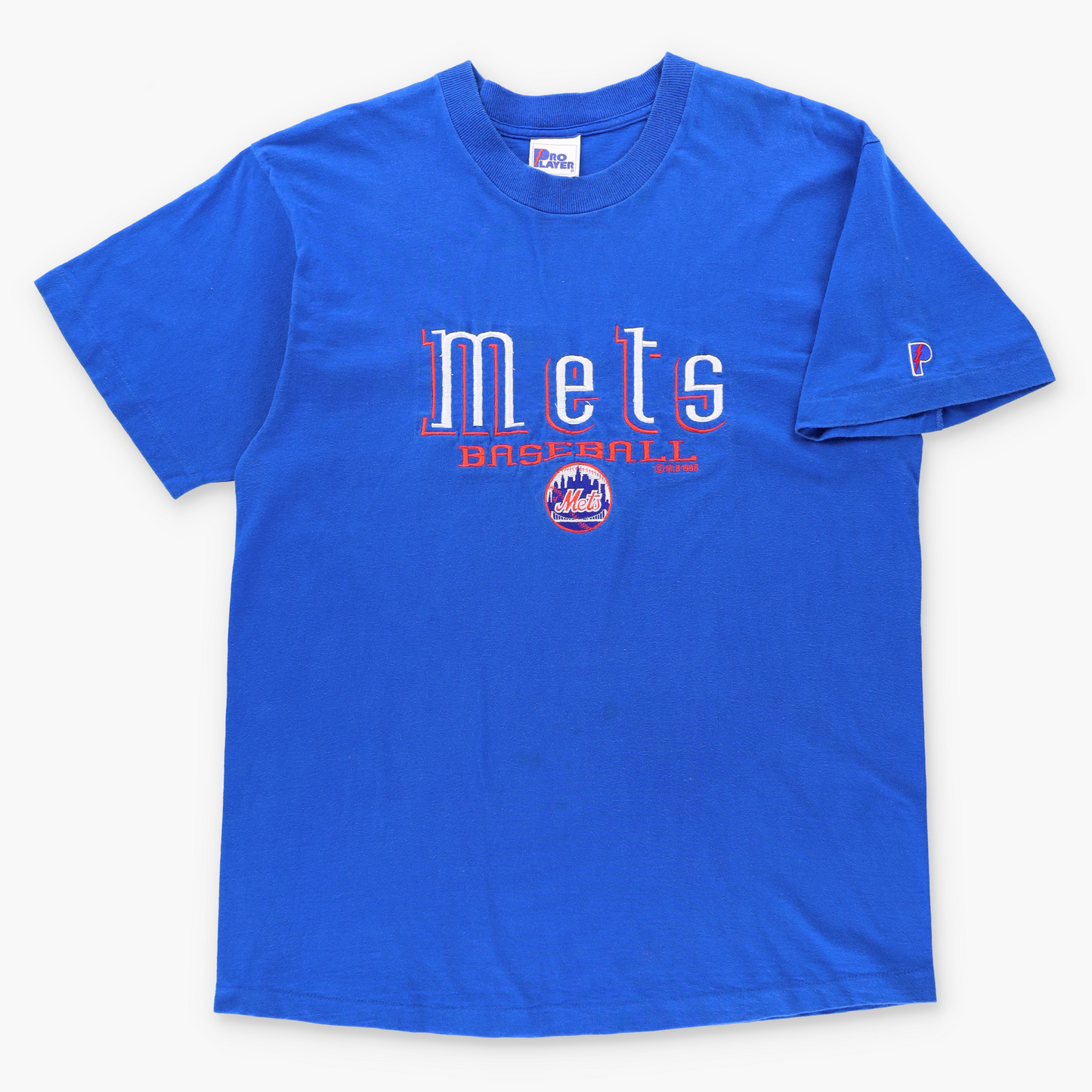 Vintage 1998 MLB Mets PRO LAYER Single Stitch Embroidered USA Made T-Shirt (L)
