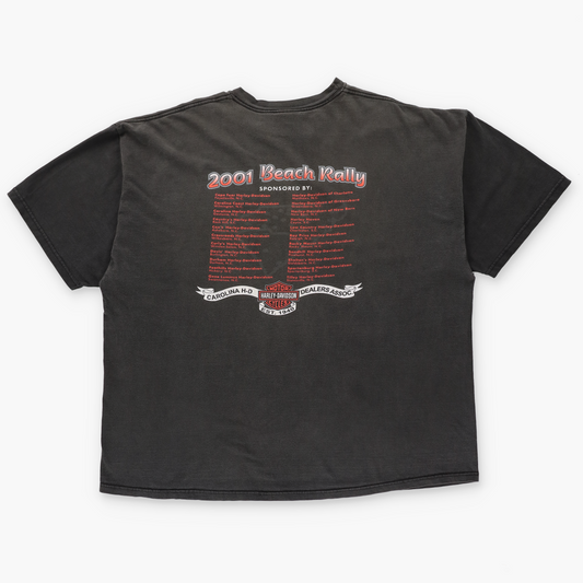 HARLEY DAVIDSON "Beach Rally 2001" USA Made Double Sided T-Shirt (XXXL)