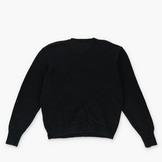 RALPH LAUREN POLO 100% Cotton Black Knit Sweater (L)