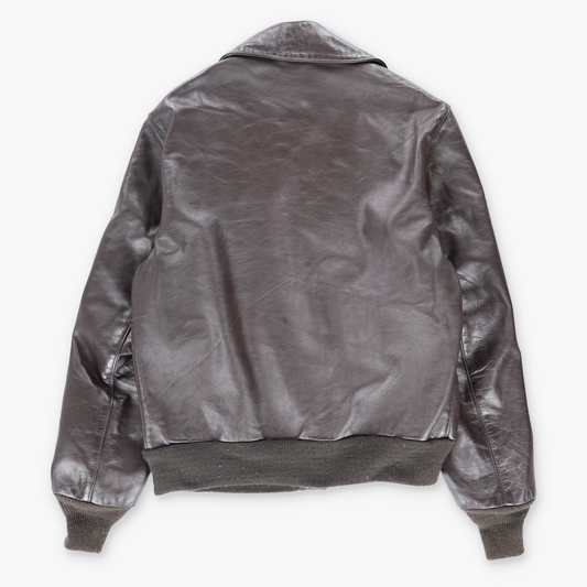 Vintage Type A-2 Brown Leather USA Military Aviator Flight Jacket (L) Vintage Sole Melbourne