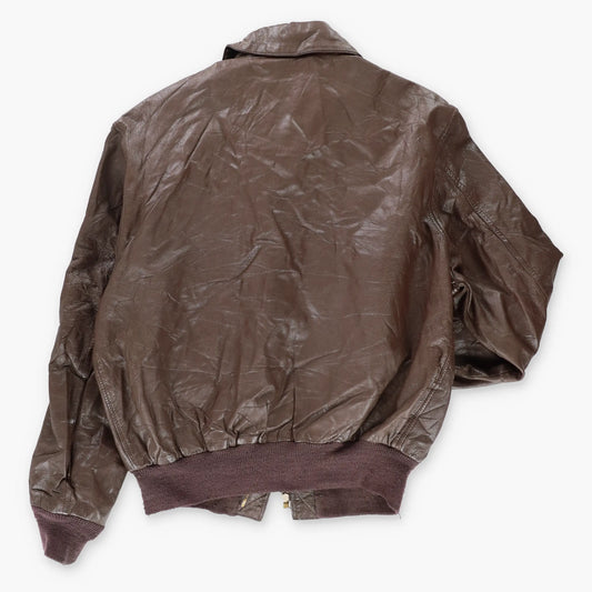 Vintage Cooper A-2 Airforce Patch Brown Goatskin Leather USA Made Flight Jacket (XS-S) Vintage Sole Melbourne
