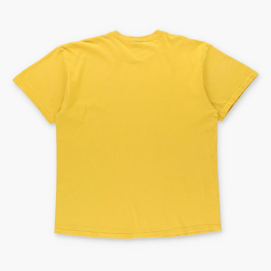 Vintage NIKE Mustard Yellow & Black Embroidered Swoosh USA Made T-Shirt (L-XL)
