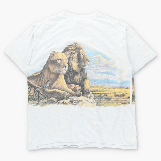HABITAT Lions and Lioness Wildlife T-Shirt USA Made (XL)