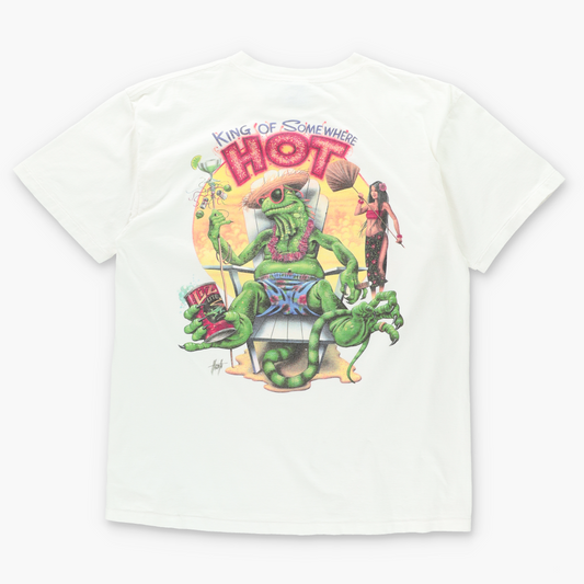 CARIBBEAN SOUL 1998 "King of Somewhere Hot" Gecko Double Sided T-Shirt USA Made (XL)