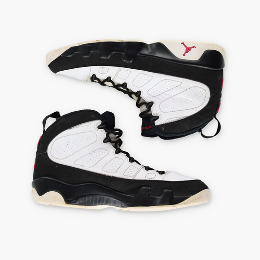 AIR JORDAN 9 Retro Space 2002 White Black Red Sneakers (12)