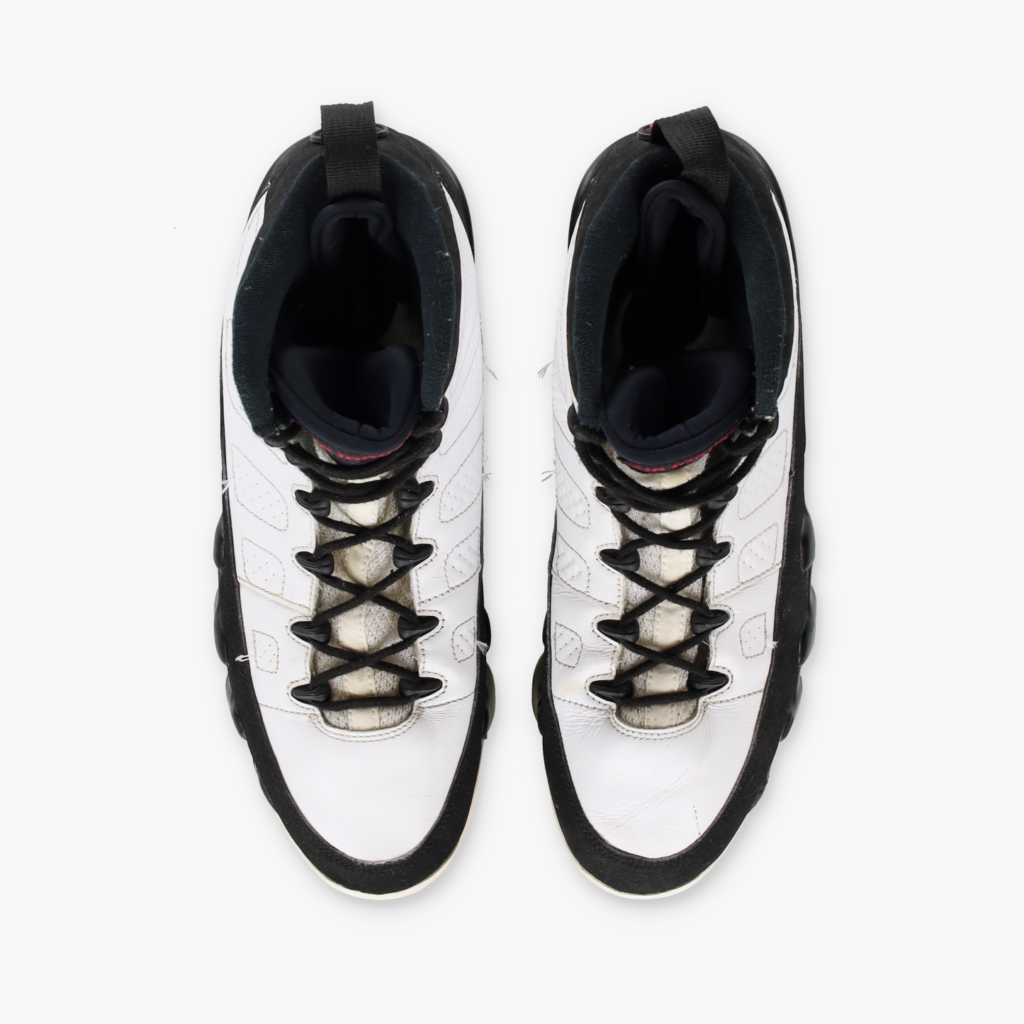 AIR JORDAN 9 Retro Space 2002 White Black Red Sneakers (12)