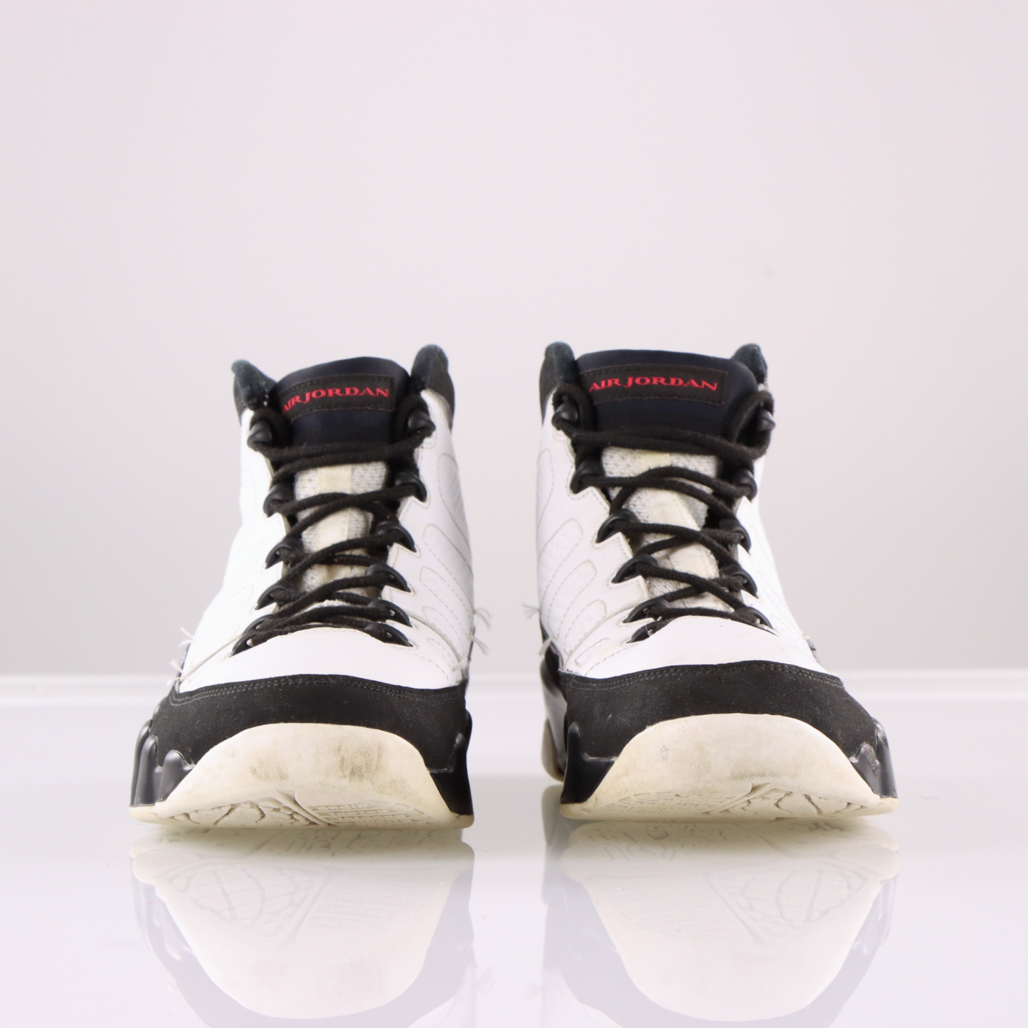 AIR JORDAN 9 Retro Space 2002 White Black Red Sneakers (12)