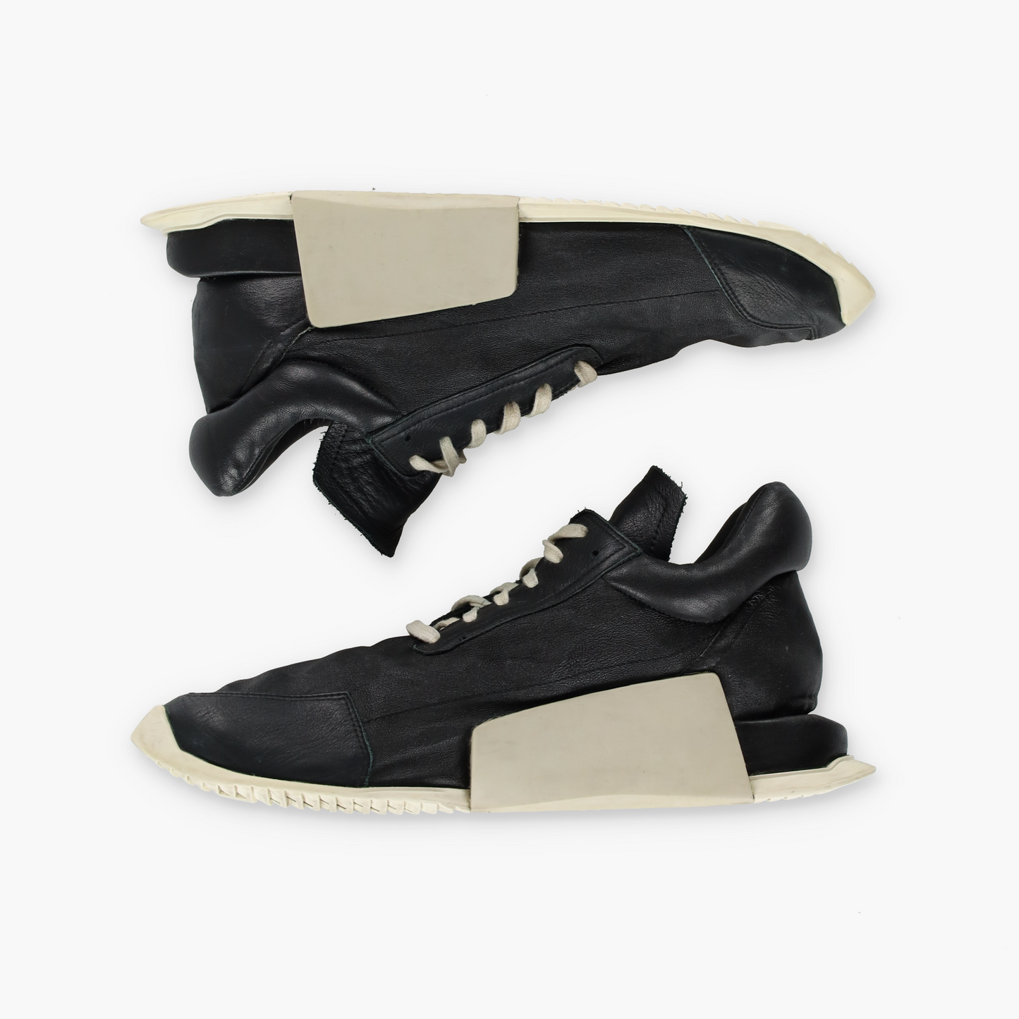 ADIDAS x RICK OWENS 'Level Runner Boost' Black Low Sneakers (9)