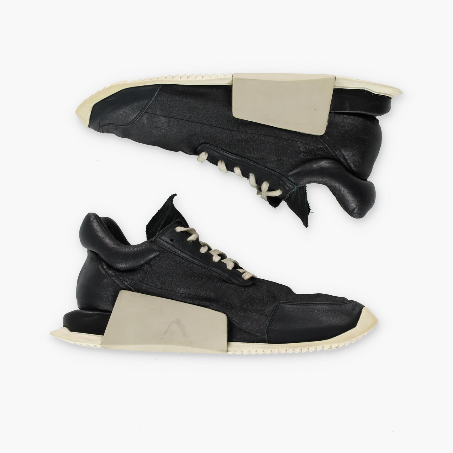 ADIDAS x RICK OWENS 'Level Runner Boost' Black Low Sneakers (9)