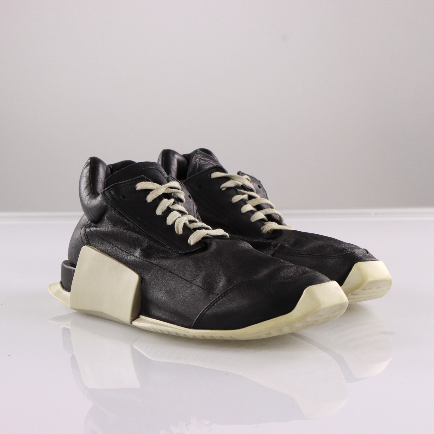ADIDAS x RICK OWENS 'Level Runner Boost' Black Low Sneakers (9)