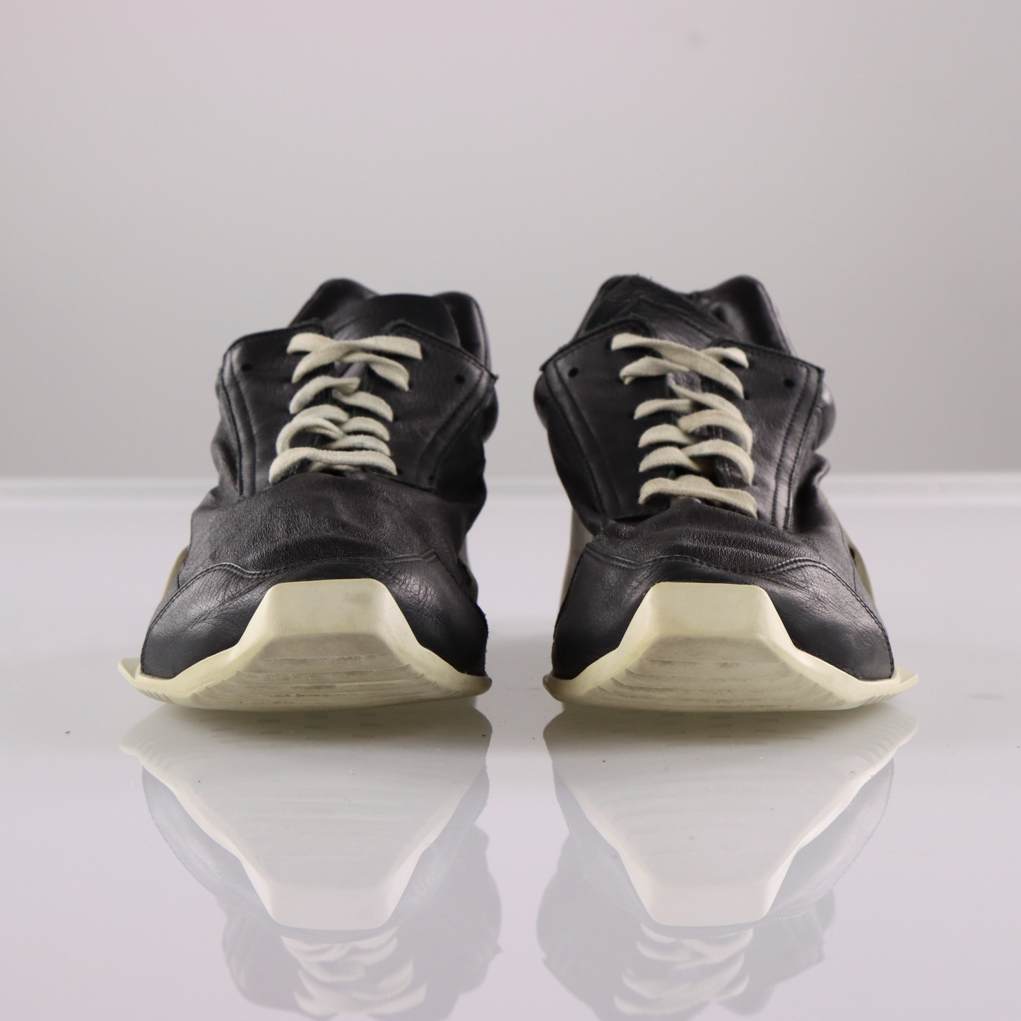 ADIDAS x RICK OWENS 'Level Runner Boost' Black Low Sneakers (9)