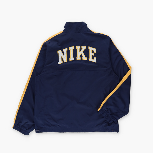NIKE Navy & Yellow "31" Embroidered Spell Out Windbreaker Jacket (L)