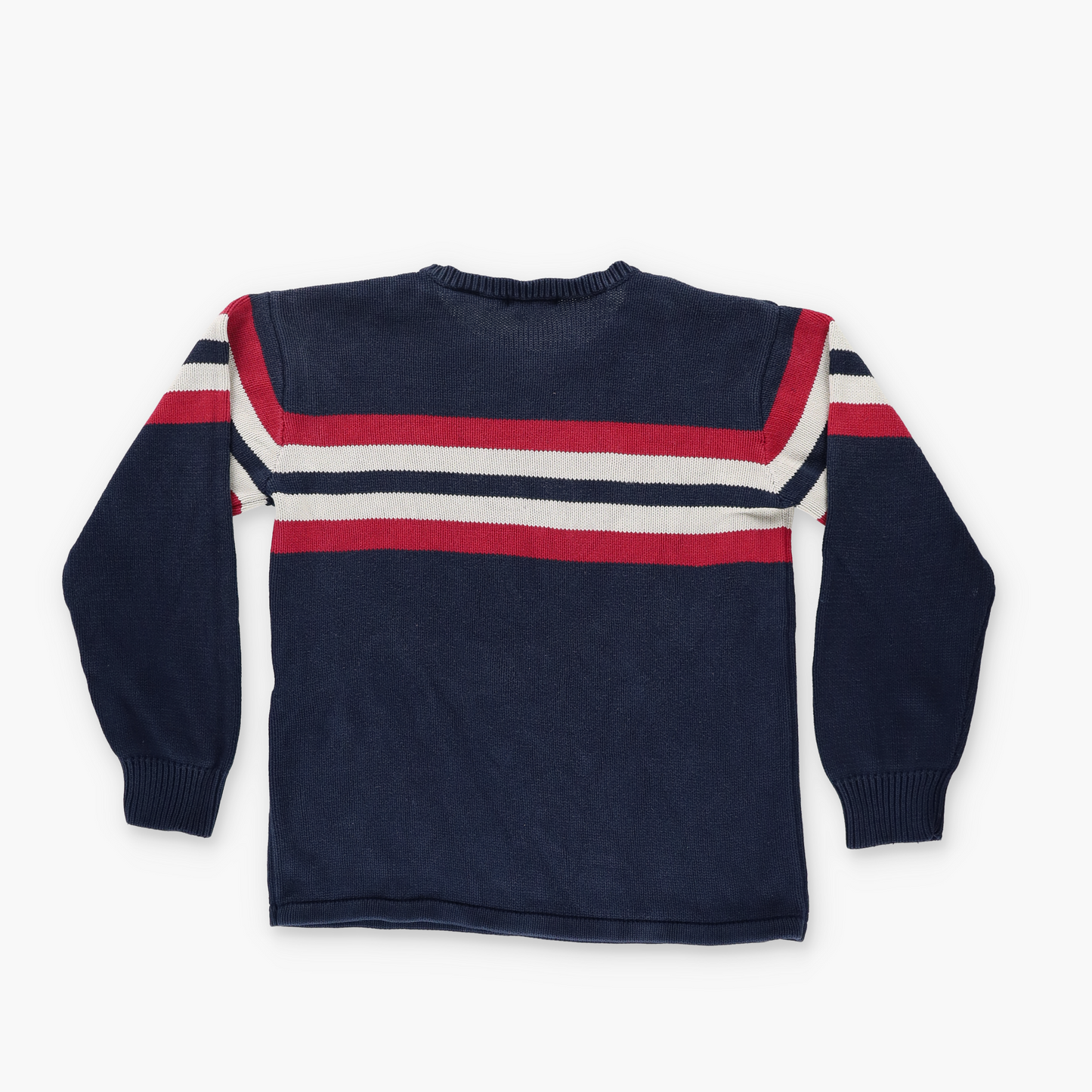 RALPH LAUREN POLO Vintage 'Japan Made' Tri-Colour Striped Knit Sweater (S)